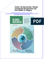 Ebook Global Business An Economic Social and Environmental Perspective 3Rd Edition Nader H Asgary Online PDF All Chapter