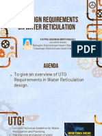 UTG Design Requirements For Water Reticultion