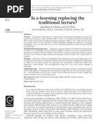 Is e Learning Replacing the Traditional Lecture?