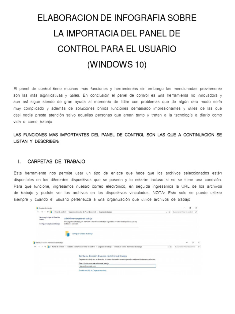 Funciones Clave del Panel de Control | PDF | Archivo de computadora ...