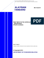 MS 0145-2014 Specification For Steel Fabric