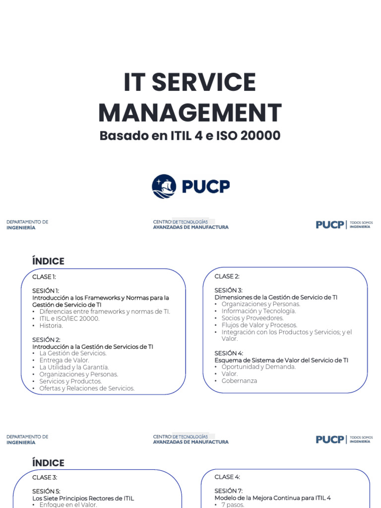 Capacitación en Gestión de Servicios TI ITIL 4 | PDF | Itil | It ...