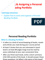 S2a-Introducing & Assigning A Personal Reading Portfolio