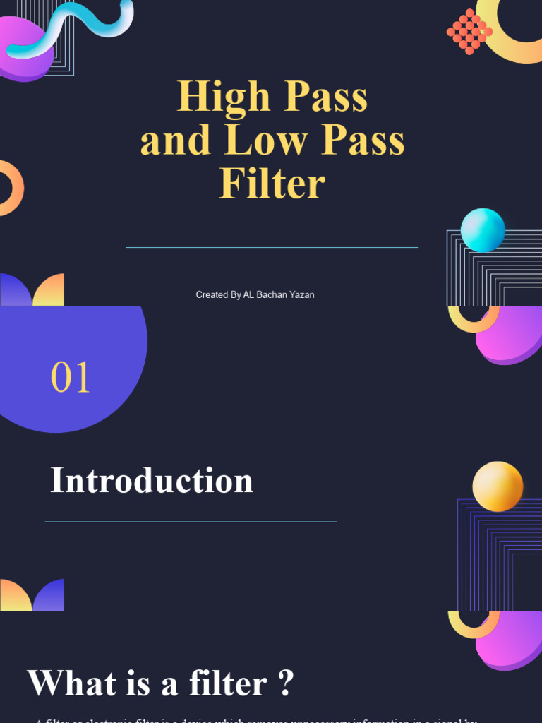 Low-Pass Filter and High-Pass Filter | PDF | Electronic Filter | Low ...
