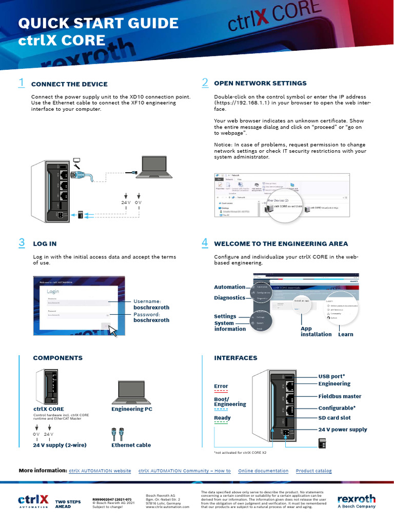 ctrlX CORE Quick Start Guide | PDF | World Wide Web | Internet & Web