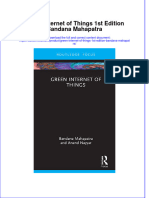 Ebook Green Internet of Things 1St Edition Bandana Mahapatra Online PDF All Chapter
