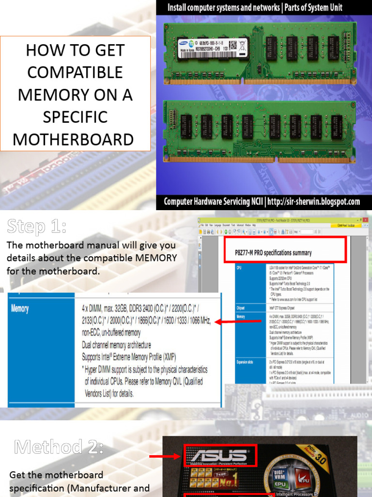 Find Compatible Memory for Motherboard | PDF