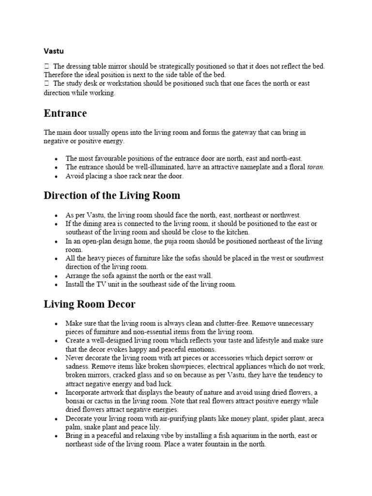 Vastu | PDF | Interior Design | Home