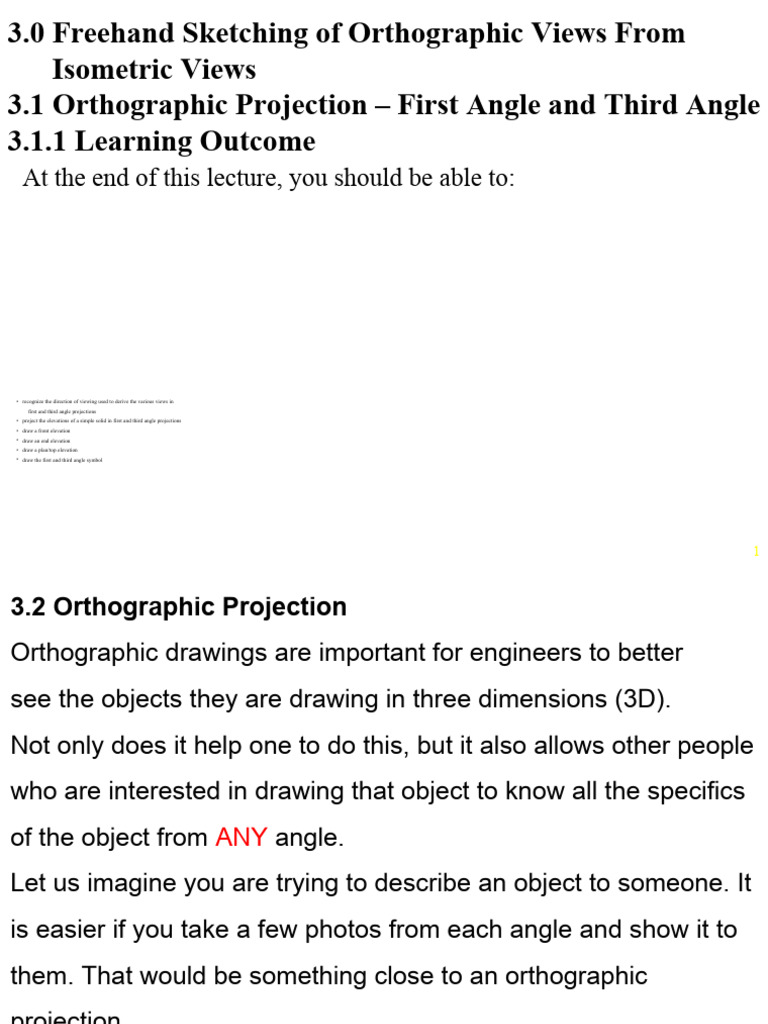 Orthographic Projection Techniques Explained | PDF | Classical Geometry ...