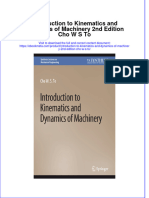 Introduction To Kinematics and Dynamics of Machinery 2Nd Edition Cho W S To Online Ebook Texxtbook Full Chapter PDF