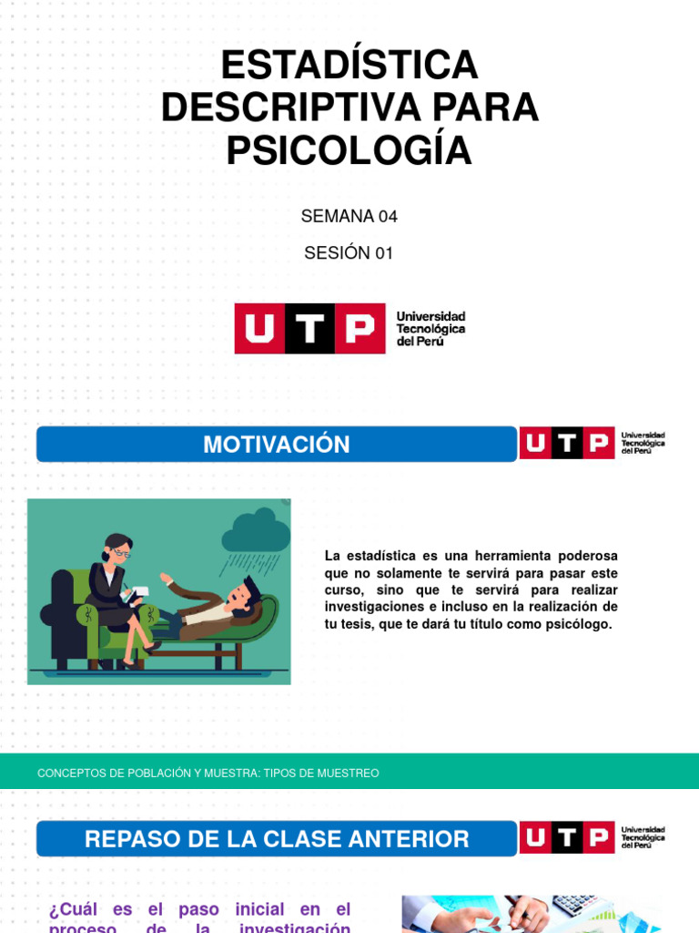 S04 - s1 - Material | PDF | Muestreo (Estadísticas) | Experimentar