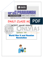 World History 09 - Daily Class Notes - UPSC Prarambh 2026