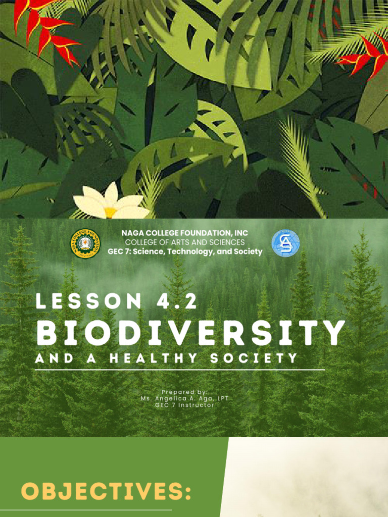Lesson 4.2 Biodiversity and The Healthy Society (Revised | PDF