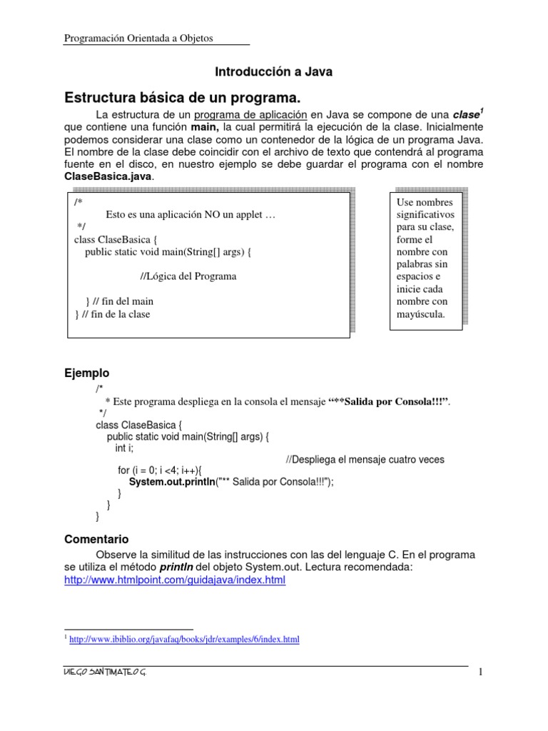 Apuntes 4 Basicos | PDF | Java (lenguaje de programación) | Estructura ...