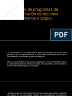 Diseño de Programas de Capacitación de Recursos Humanos