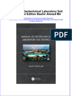 Manual of Geotechnical Laboratory Soil Testing 1St Edition Bashir Ahmed Mir Online Ebook Texxtbook Full Chapter PDF