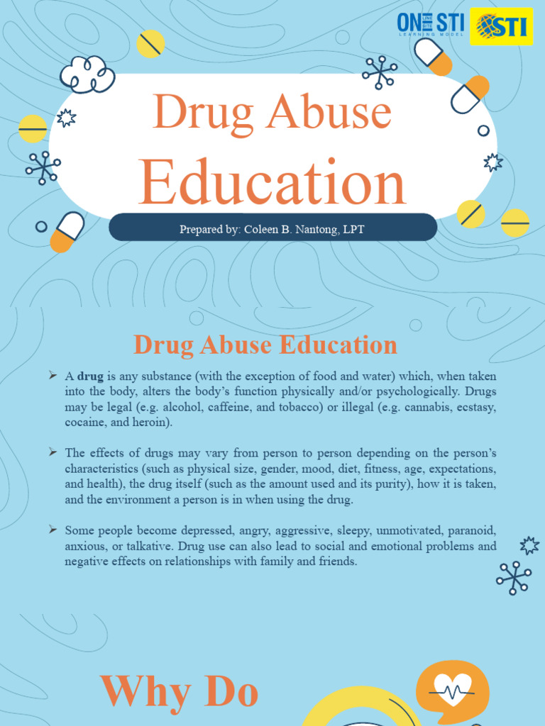 Drug Abuse Education PDF Psychoactive Drugs Substance Abuse