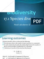 17.1 Species Diversity