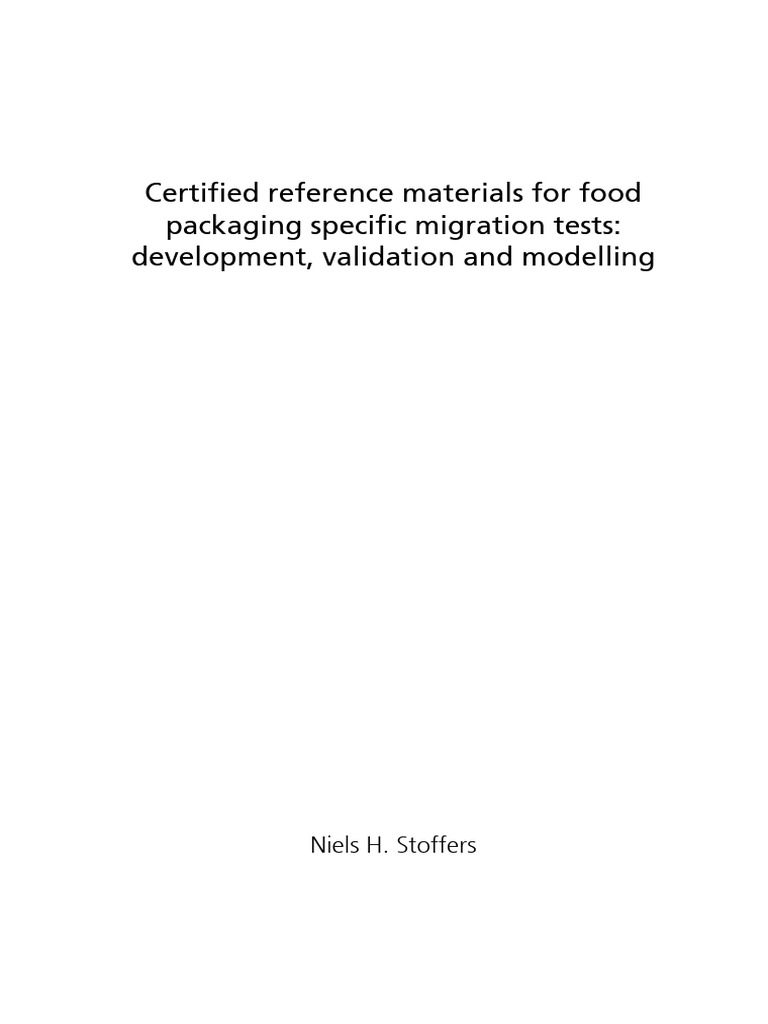 Migration Testing in Food Packaging | PDF | Plastic | High Performance ...