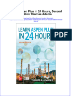 Ebook Learn Aspen Plus in 24 Hours Second Edition Thomas Adams Online PDF All Chapter