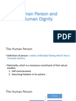 The Human Person and Human Dignity