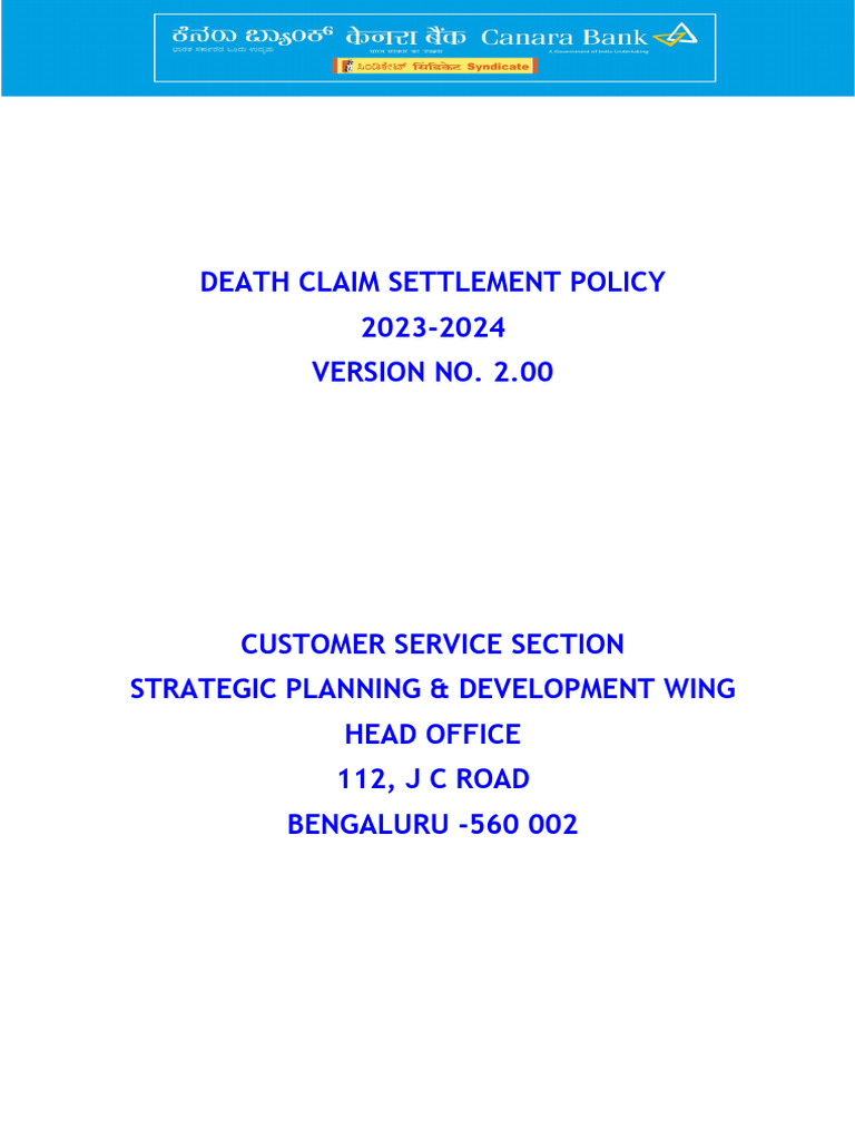 Death Claim Indemnity Requirements | PDF | Probate | Will And Testament