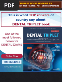 Dental Triplet Book Reviews by NEET, INICET, JRShip, AIIMS, PGI Rankers