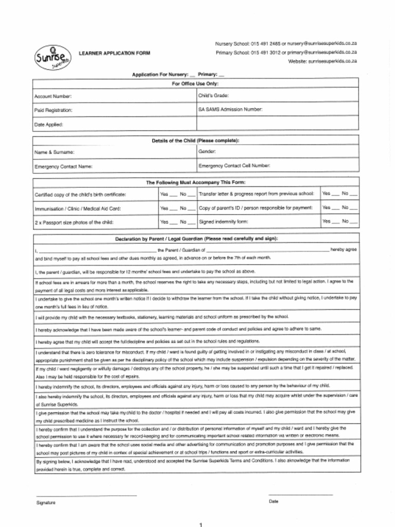 Application Form 1 | PDF