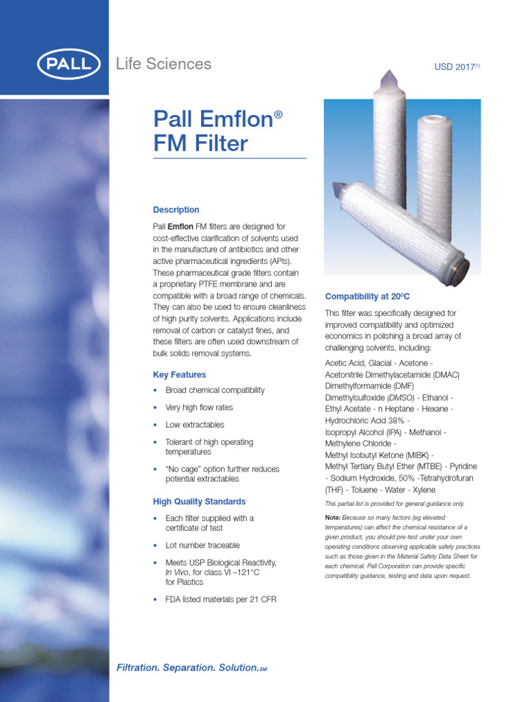 Emflon FM | PDF | Solvent | Acetic Acid
