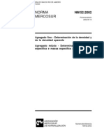 NBR nm 52 - 2002 - agregado miúdo - determinação de massa específica e massa específica aparente