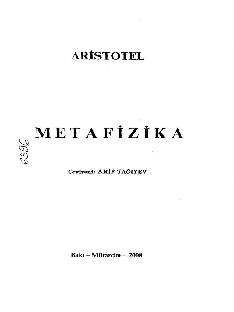 Metafizika | PDF