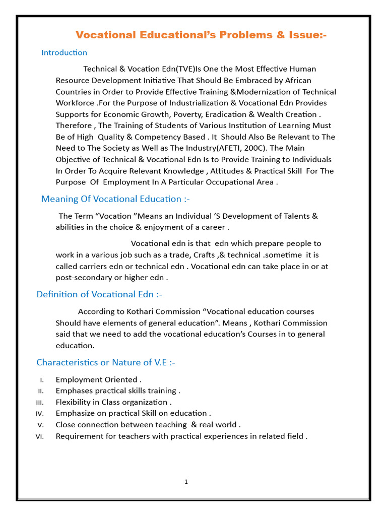 Challenges in Vocational Education | PDF | Vocational Education | Teachers
