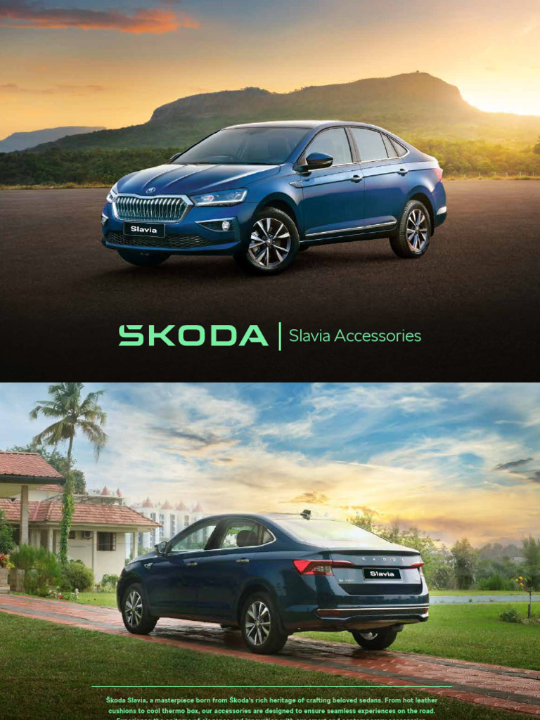 Škoda Slavia Accessories Overview | PDF | Car | Private Transport