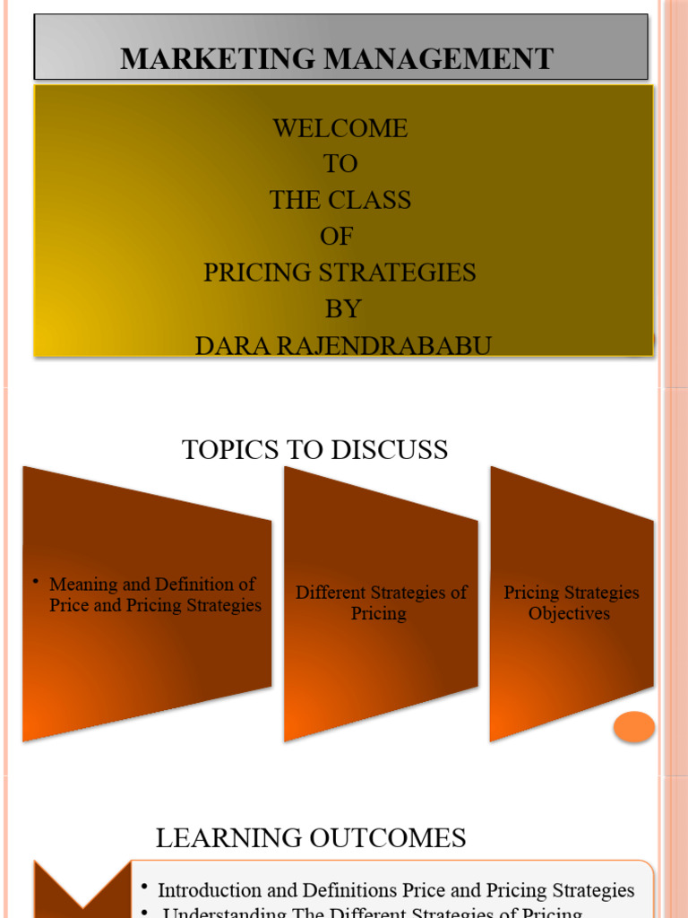 2 Pricing Strategies Pdf Pricing Prices