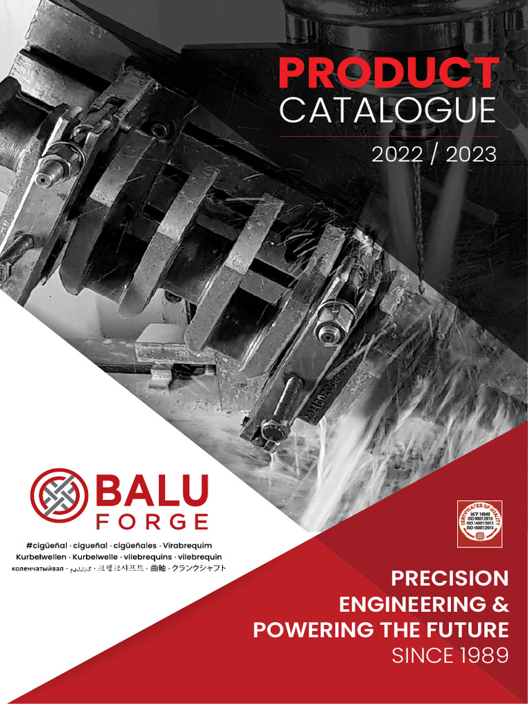 Balu Product Catalogue | PDF | Forging | Loader (Equipment)