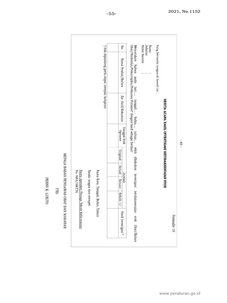 Contoh Berita Acara Ketidaksesuaian Obat BPOM PDF