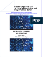 Download ebook Materials For Engineers And Technicians 7Th Ed William Bolton And Higgins William Bolton online pdf all chapter docx epub 