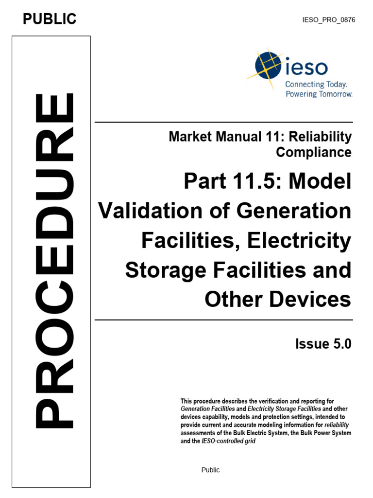 Model Validation for Generation Facilities | PDF | Verification And ...
