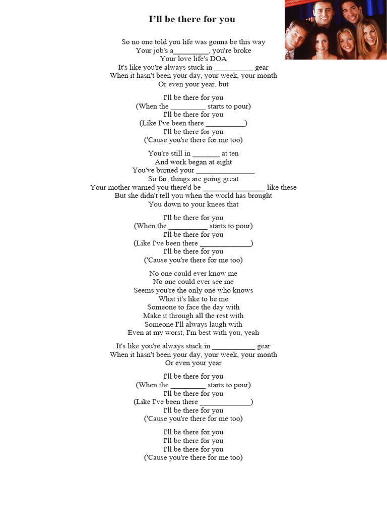 Ill Be There For You | PDF