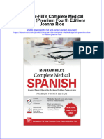 Ebook Mcgraw Hills Complete Medical Spanish Premium Fourth Edition Joanna Rios Online PDF All Chapter