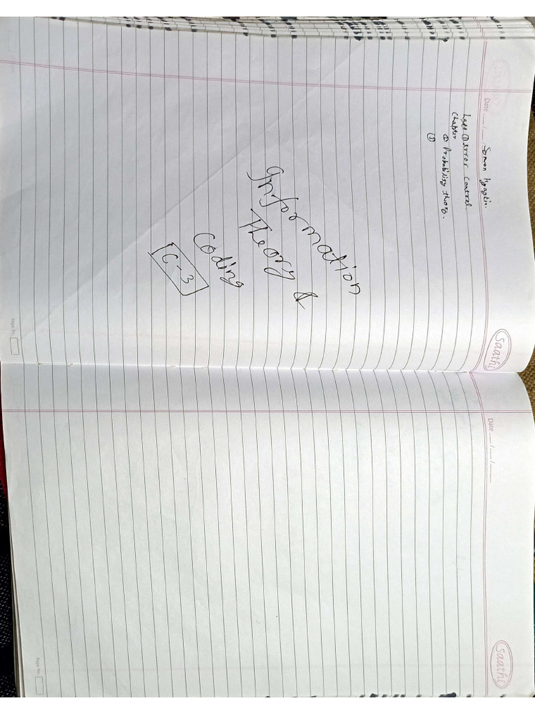 Information Theory And Coding Complete Classnotes Pdf