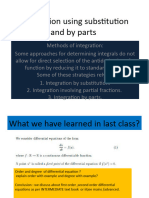 Integration Using Substitution and by Parts