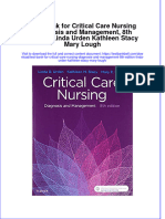 PDF Test Bank For Critical Care Nursing Diagnosis and Management 8Th Edition Linda Urden Kathleen Stacy Mary Lough Online Ebook Full Chapter