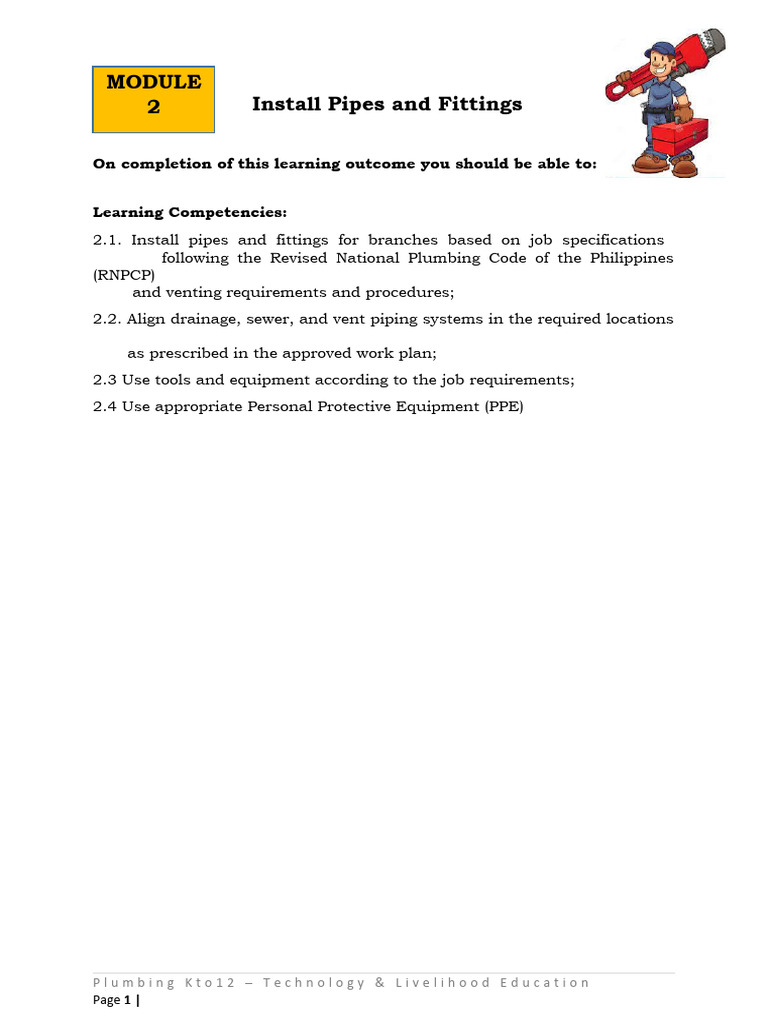 Plumbing Installation Techniques Guide | PDF | Plumbing | Civil Engineering