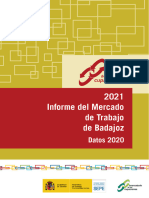 2021 Informe Del Mercado de Trabajo de Badajoz: Datos 2020