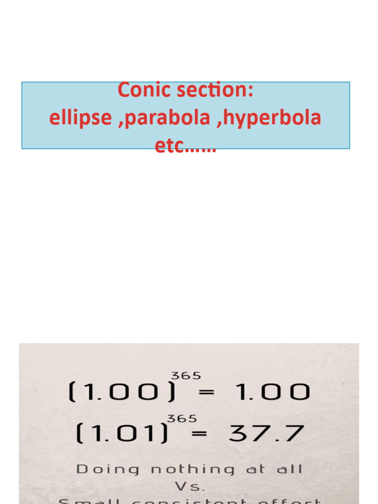 Conic Section | PDF | Ellipse | Euclidean Plane Geometry