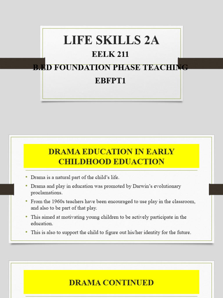 Drama Education 3 | PDF | Early Childhood Education | Behavioural Sciences