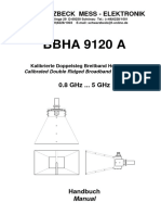 Data Sheet Antenna Horn BB HA 9120A