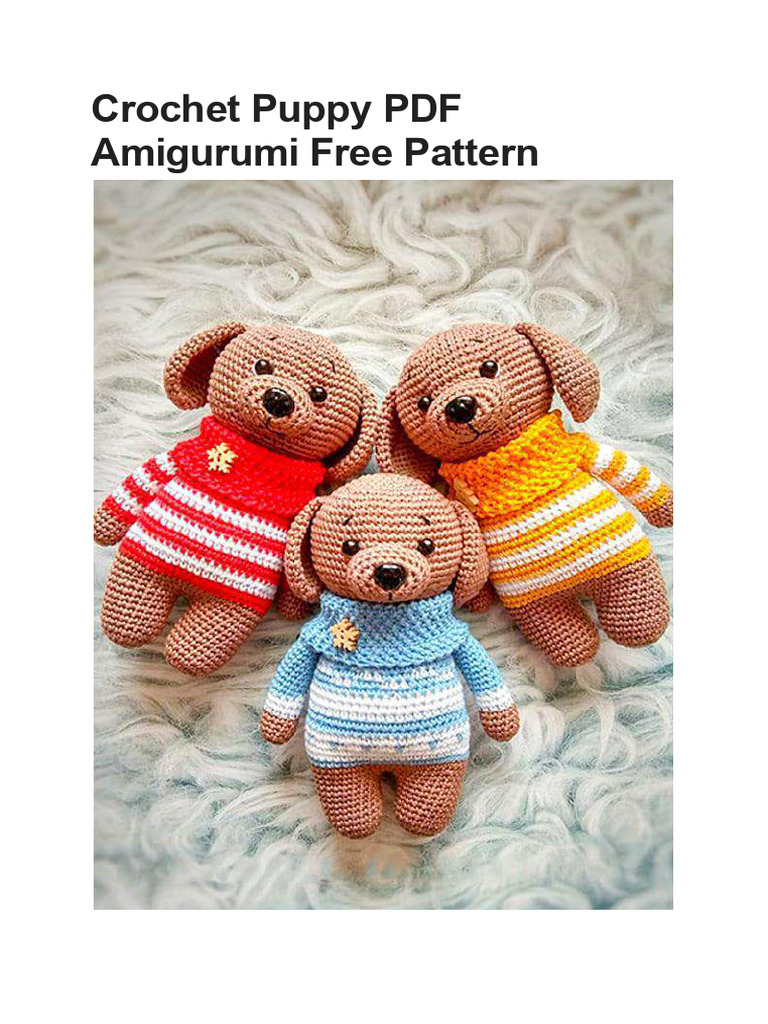 Crochet Puppy Amigurumi Pattern | PDF | Crochet | Knitting