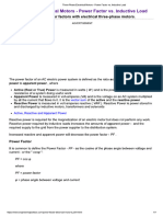 Three-Phase Electrtical Motors - Power Factor vs. Inductive Load